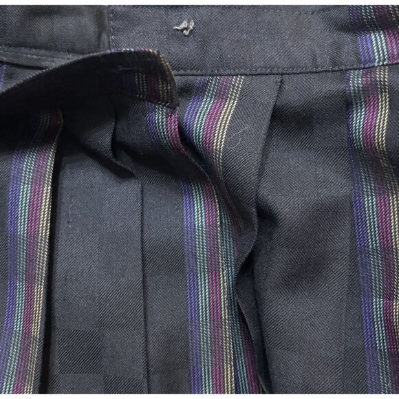 J. Davis Ltd. Vtg Plaid Pleated Midi Skirt Pockets Side Closure Sz 8 Acedemia - Picture 6 of 7